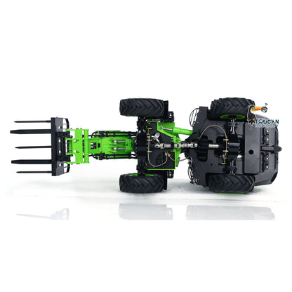 LESU AOUE AT1050 1/14 Metal 4X4 RC Hydraulic Telescopic Arm Loader FlySky I6S Radio Controller Fork Bucket Sound Light System