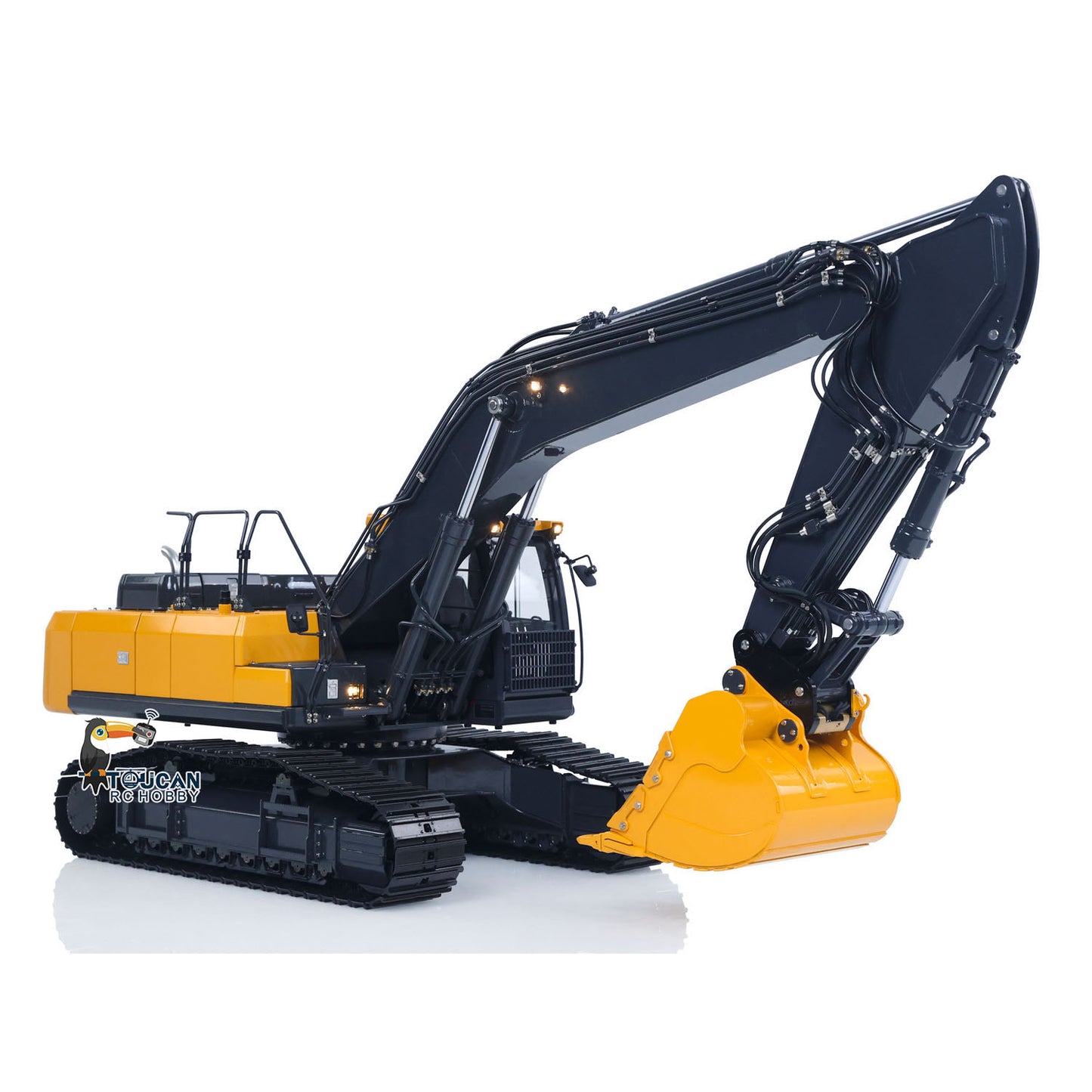 In Stock Metal 1/14 Super Frog Remote Control Hydraulic Excavator E400 Pro 9CH Valves RC Digger Stainless Steel Arm Frsky XE Radio