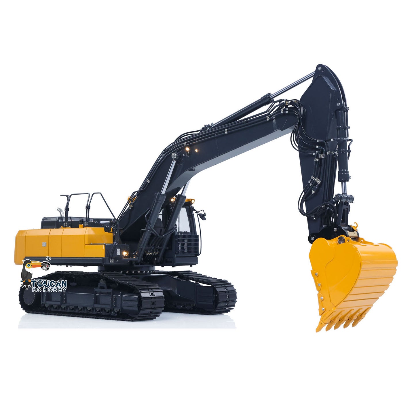 In Stock Metal 1/14 Super Frog Remote Control Hydraulic Excavator E400 Pro 9CH Valves RC Digger Stainless Steel Arm Frsky XE Radio