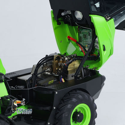 TOUCAN RC HOBBY LESU AOUE AT1050 1/14 Metal 4X4 RC Hydraulic Telescopic Arm Loader FlySky I6S Radio Controller Fork Bucket Sound Light System