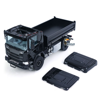 TOUCAN RC HOBBY Double E 500G E022 1/14 4x4 RC Dump Truck Electric Lifting 2Speed RTR Tipper Metal Axle Magnetic High Roof Battery Radio Light