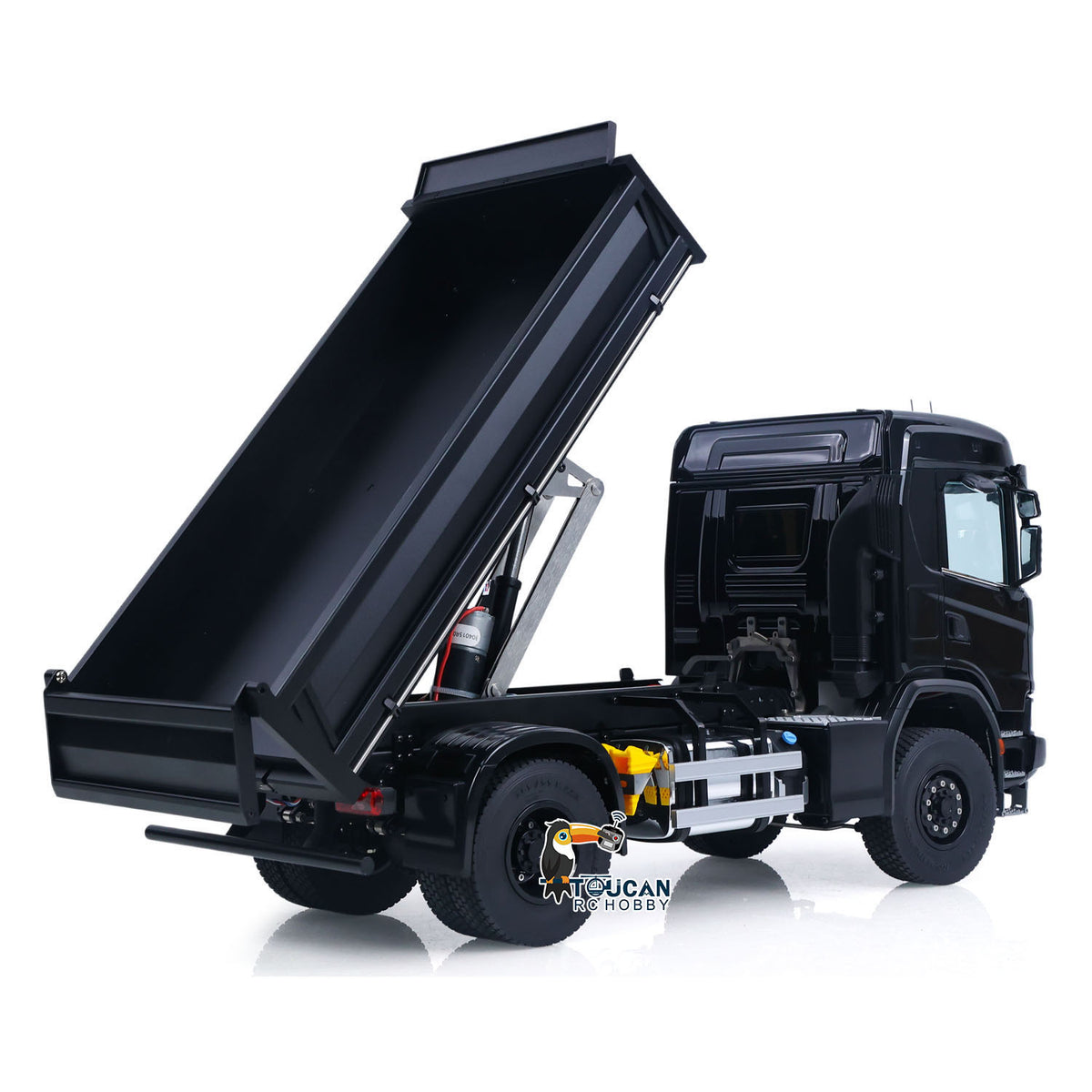 TOUCAN RC HOBBY Double E 500G E022 1/14 4x4 RC Dump Truck Electric Lifting 2Speed RTR Tipper Metal Axle Magnetic High Roof Battery Radio Light
