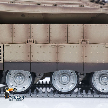 RTR 1/16 RC Battle Tank IDF Merkava MK IV 3958 Full Metal Chassis Road Wheels IR Barrel Recoil 360 Rotation Ready to Play