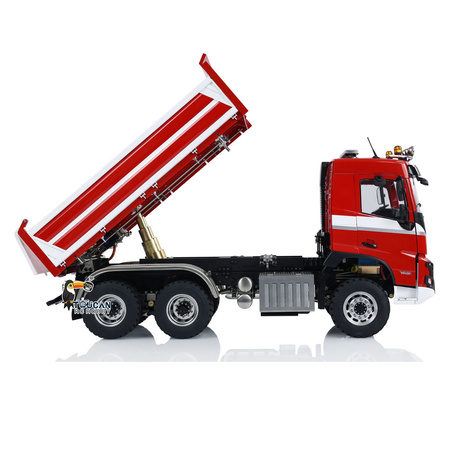 LESU A0009 1/14 Metal 3 Ways 6x6 RC Hydraulic Dump Truck with 3 Speed Transmission Differential Lock for Construction-Themed Courses