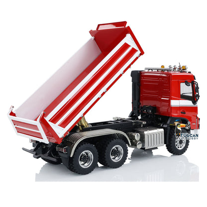 LESU A0009 1/14 Metal 3 Ways 6x6 RC Hydraulic Dump Truck with 3 Speed Transmission Differential Lock for Construction-Themed Courses