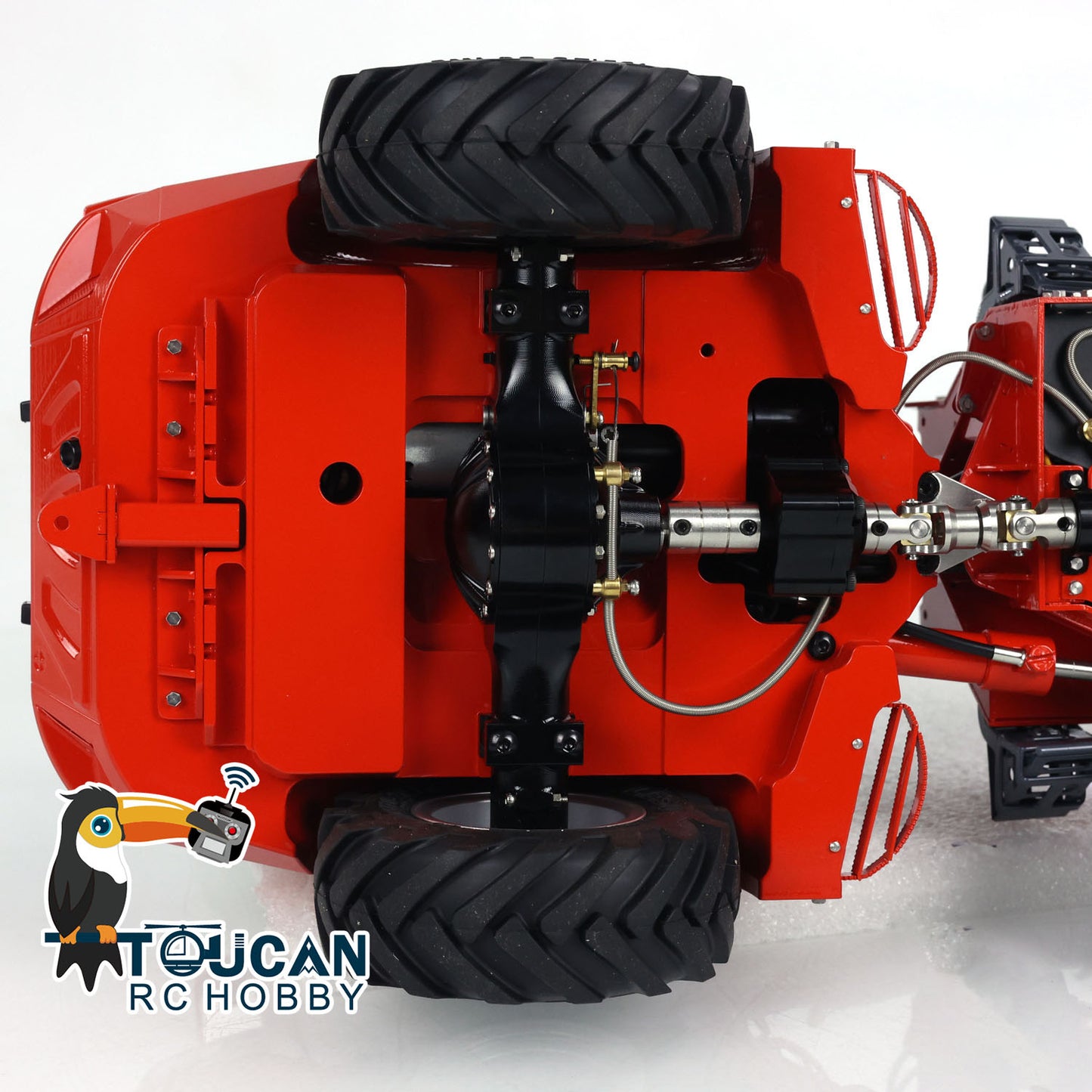 TOUCAN RC HOBBY LESU AOUE AT1050 1/14 Metal 4X4 RC Hydraulic Telescopic Arm Loader FlySky I6S Radio Controller Fork Bucket Sound Light System