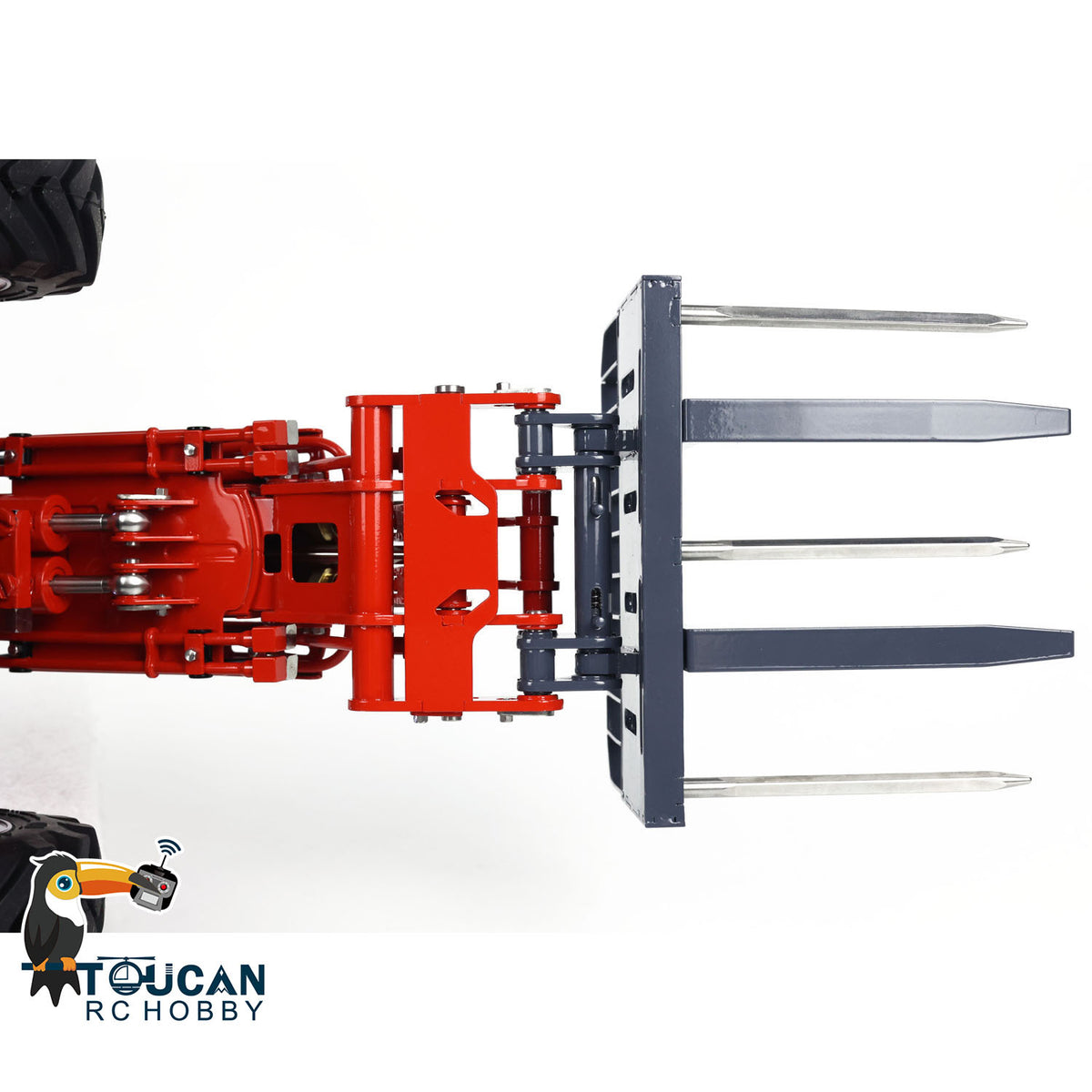 TOUCAN RC HOBBY LESU AOUE AT1050 1/14 Metal 4X4 RC Hydraulic Telescopic Arm Loader FlySky I6S Radio Controller Fork Bucket Sound Light System