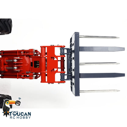 TOUCAN RC HOBBY LESU AOUE AT1050 1/14 Metal 4X4 RC Hydraulic Telescopic Arm Loader FlySky I6S Radio Controller Fork Bucket Sound Light System