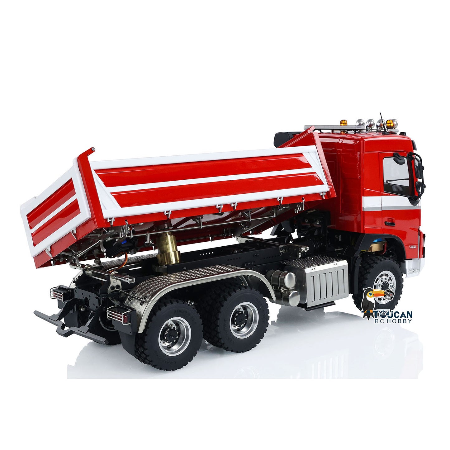 LESU A0009 1/14 Metal 3 Ways 6x6 RC Hydraulic Dump Truck with 3 Speed Transmission Differential Lock for Construction-Themed Courses