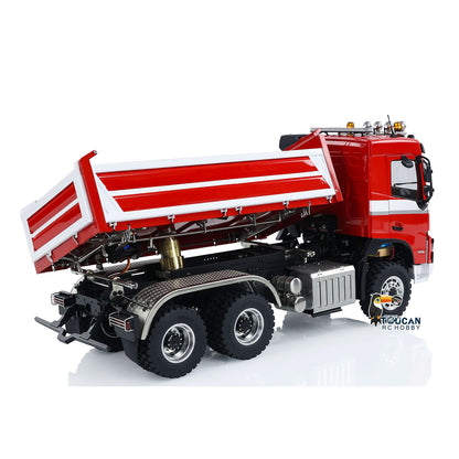 LESU A0009 1/14 Metal 3 Ways 6x6 RC Hydraulic Dump Truck with 3 Speed Transmission Differential Lock for Construction-Themed Courses