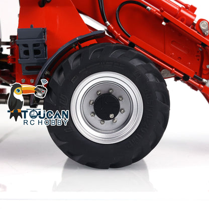 TOUCAN RC HOBBY LESU AOUE AT1050 1/14 Metal 4X4 RC Hydraulic Telescopic Arm Loader FlySky I6S Radio Controller Fork Bucket Sound Light System
