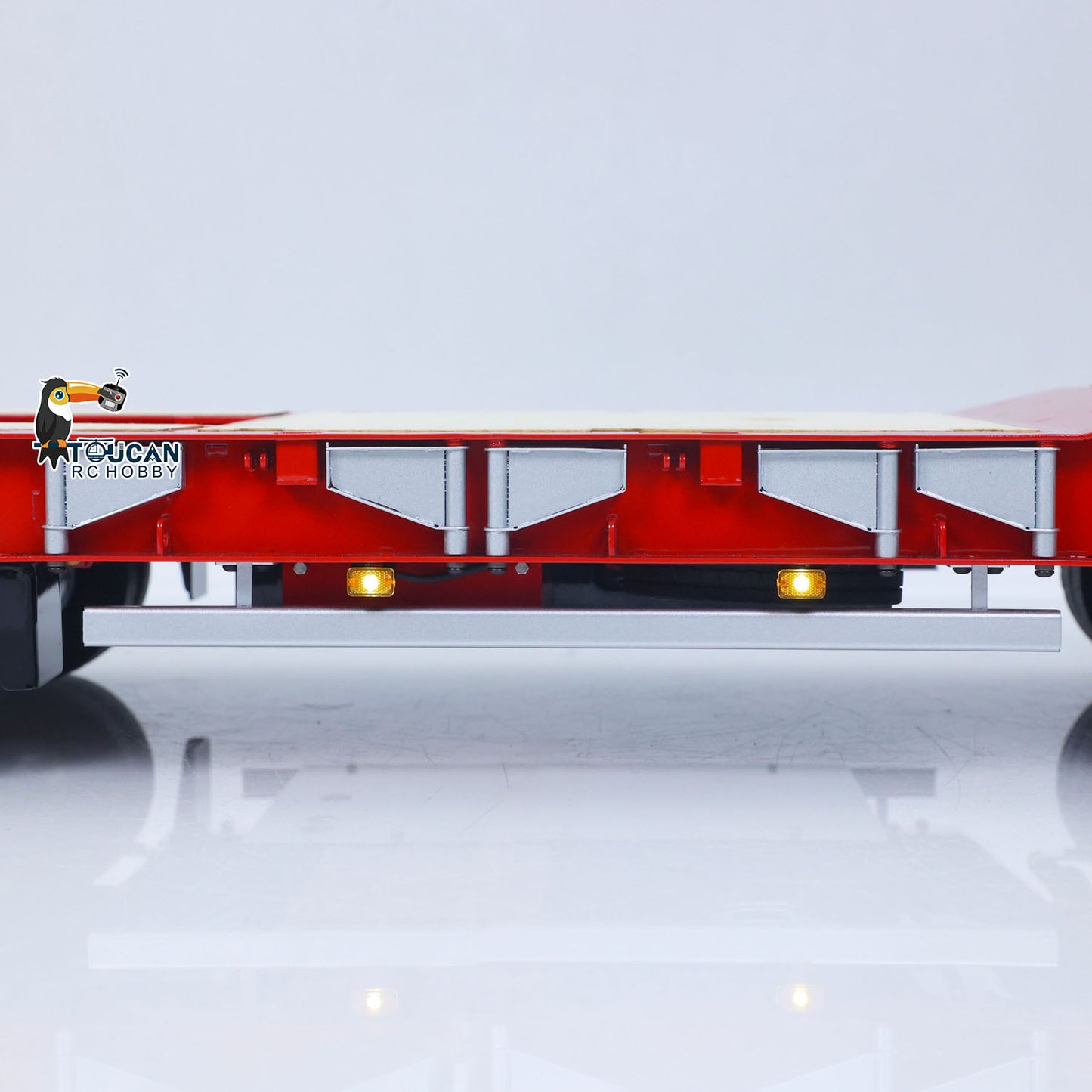 LESU A0049 1/14 Metal 4-Axle Hydraulic RC Trailer Model with Lifting Tailboard Brushless ESC 2CH Valves for RC Tractor Trucks