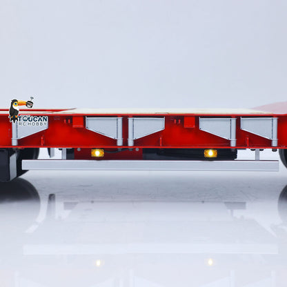 LESU A0049 1/14 Metal 4-Axle Hydraulic RC Trailer Model with Lifting Tailboard Brushless ESC 2CH Valves for RC Tractor Trucks