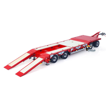 LESU A0049 1/14 Metal 4-Axle Hydraulic RC Trailer Model with Lifting Tailboard Brushless ESC 2CH Valves for RC Tractor Trucks