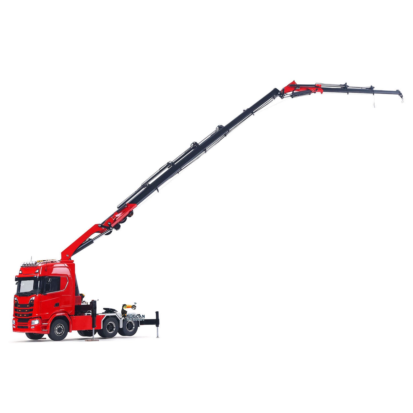 1/14 RC Truck Remote Control Tractor Truck 7-way Valves Hydraulic Crane 6x6 RC Lorry Car 3Speed Gearbox Axle Locks Light Sound System