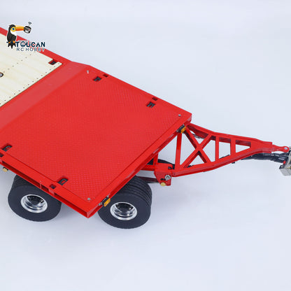 LESU A0049 1/14 Metal 4-Axle Hydraulic RC Trailer Model with Lifting Tailboard Brushless ESC 2CH Valves for RC Tractor Trucks