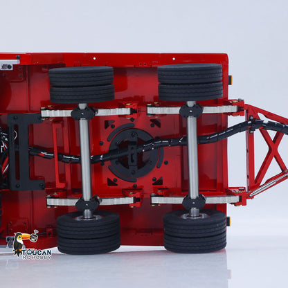 LESU A0049 1/14 Metal 4-Axle Hydraulic RC Trailer Model with Lifting Tailboard Brushless ESC 2CH Valves for RC Tractor Trucks