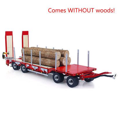 LESU A0049 1/14 Metal 4-Axle Hydraulic RC Trailer Model with Lifting Tailboard Brushless ESC 2CH Valves for RC Tractor Trucks