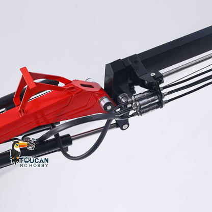 1/14 RC Truck Remote Control Tractor Truck 7-way Valves Hydraulic Crane 6x6 RC Lorry Car 3Speed Gearbox Axle Locks Light Sound System