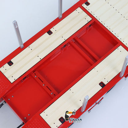 LESU A0049 1/14 Metal 4-Axle Hydraulic RC Trailer Model with Lifting Tailboard Brushless ESC 2CH Valves for RC Tractor Trucks