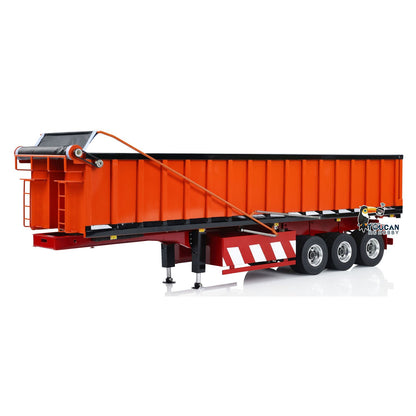 Pre-order US Stock 1/14 Metal 3 Axles Hydraulic Dump Trailer Electric Awning for RC Tractor Trucks Engineering Vehicle Model Pump ESC