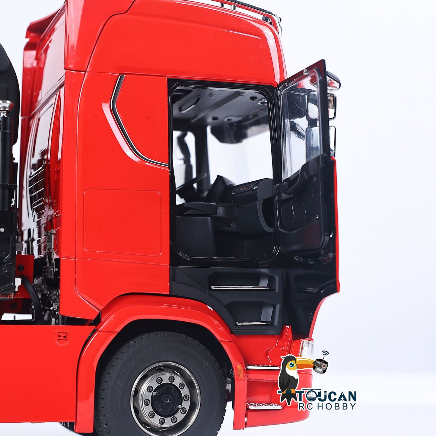 1/14 RC Truck Remote Control Tractor Truck 7-way Valves Hydraulic Crane 6x6 RC Lorry Car 3Speed Gearbox Axle Locks Light Sound System