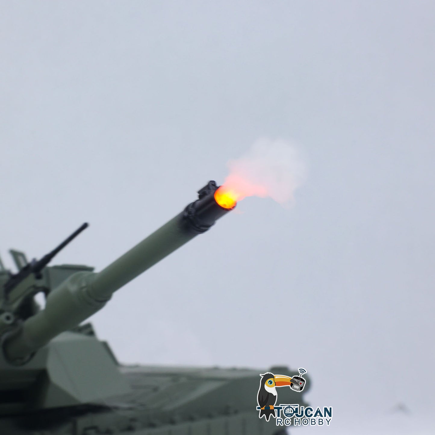 TUSK I TOUCAN 1:16 Metal M1A2 Abrams RC Tank 360 Turret Rotation IR Barrel Elevation Recoil Dual Smoke Units Electric Periscope