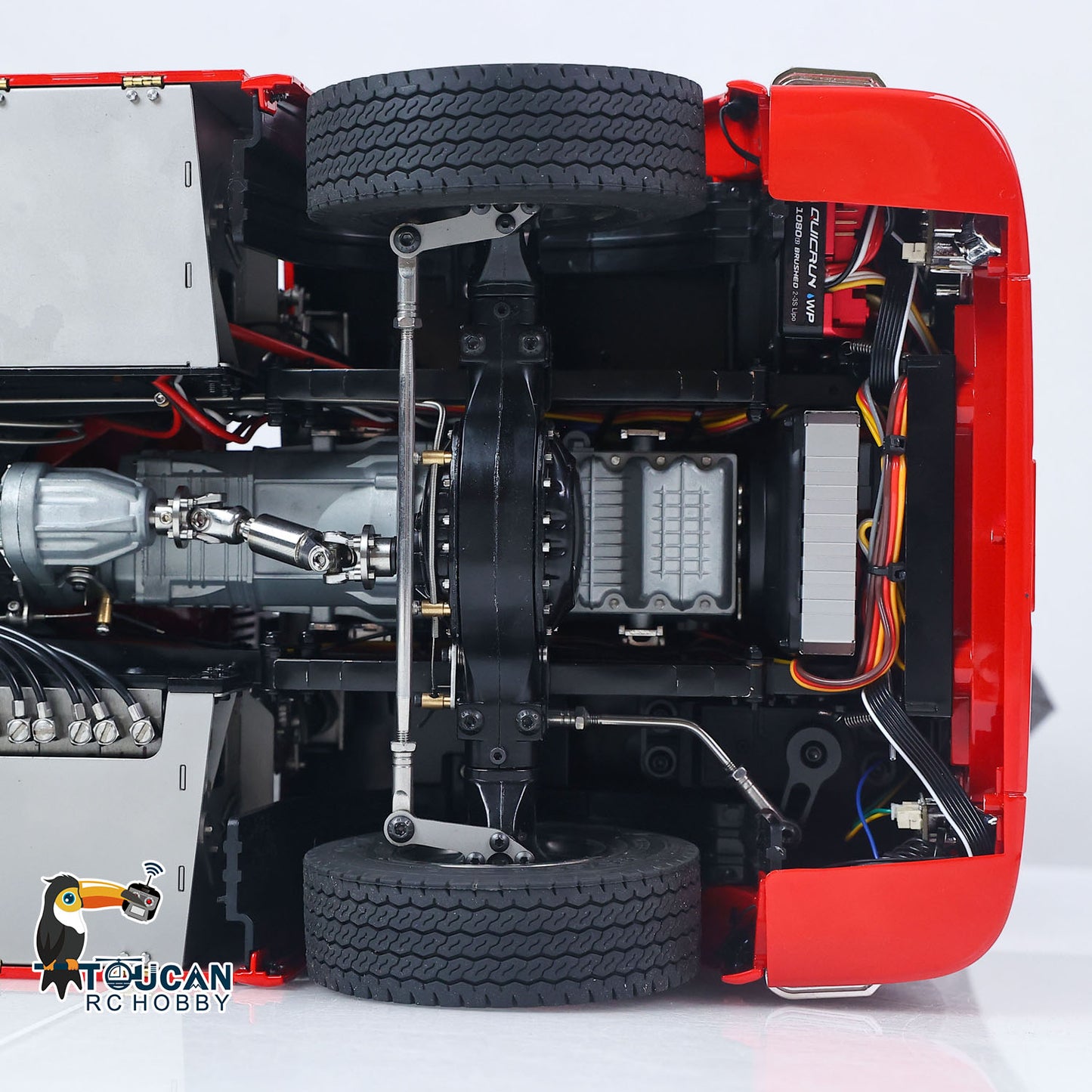 1/14 RC Truck Remote Control Tractor Truck 7-way Valves Hydraulic Crane 6x6 RC Lorry Car 3Speed Gearbox Axle Locks Light Sound System
