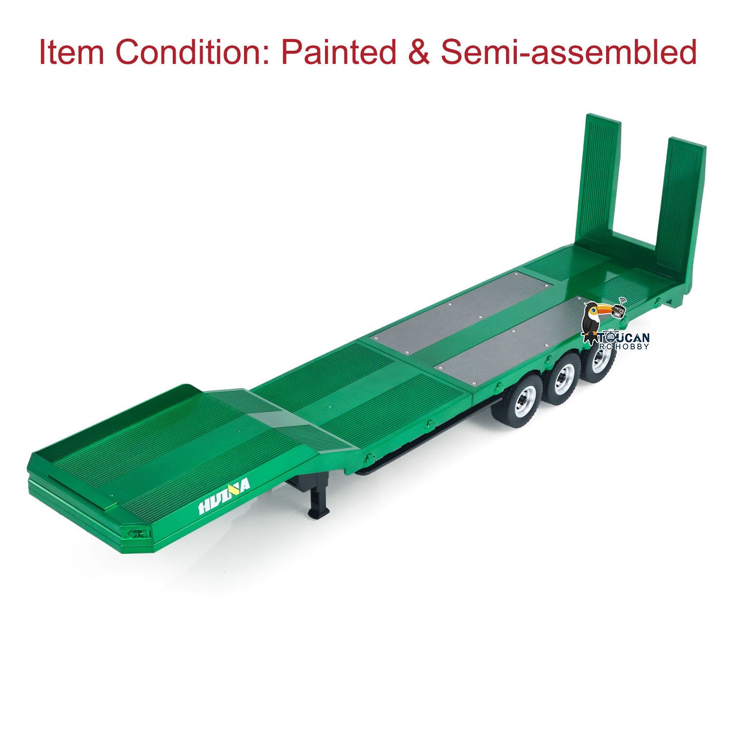 TOUCAN RC HOBBY HUINA 1/18 Plastic Flatbed Semi Trailer 1502 for Radio