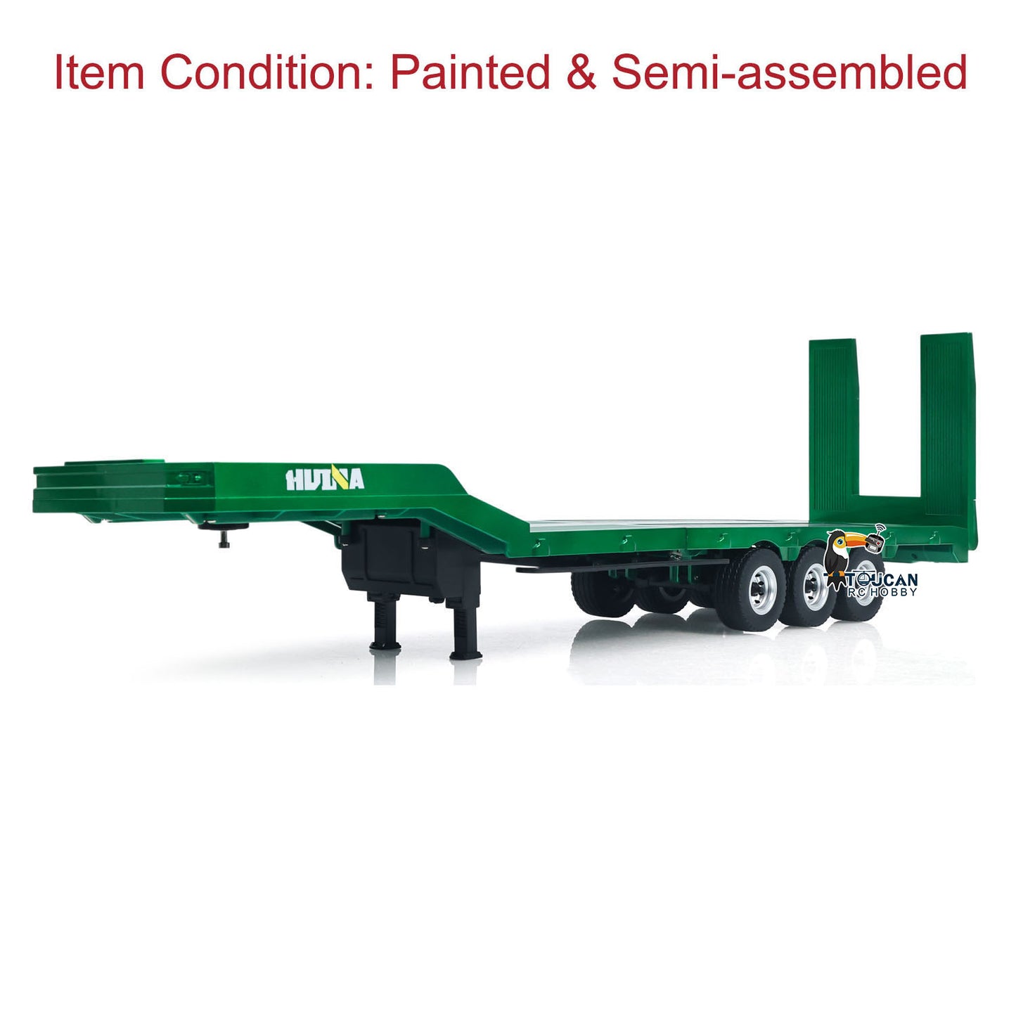 Fast Free Shipping for EU HUINA 1/18 Plastic Flatbed Semi Trailer 1502 for Radio Controlled Tractor Truck 1501 Electric Support Legs Battery No Light