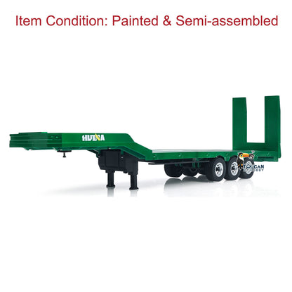 Fast Free Shipping for EU HUINA 1/18 Plastic Flatbed Semi Trailer 1502 for Radio Controlled Tractor Truck 1501 Electric Support Legs Battery No Light