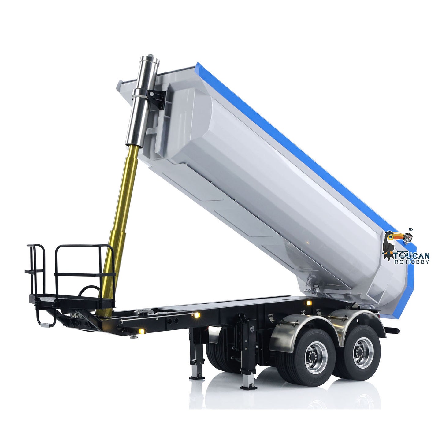 LESU 1/14 Metal RC Hydraulic Lifting Semi-tipper Model with A0006 Electric Legs for RC Tractor Truck DIY Builders Backyard Fun