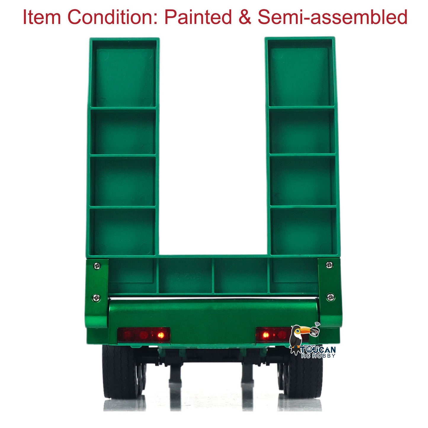 Fast Free Shipping for EU HUINA 1/18 Plastic Flatbed Semi Trailer 1502 for Radio Controlled Tractor Truck 1501 Electric Support Legs Battery No Light