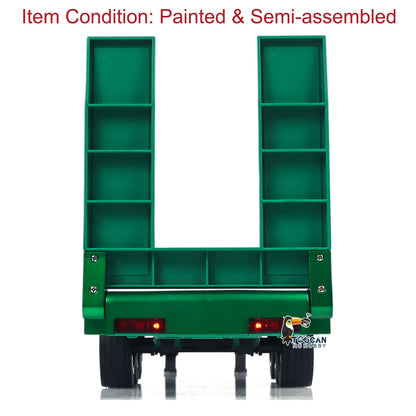 US Stock HUINA 1/18 Plastic Flatbed Semi Trailer 1502 for Radio Controlled Tractor Truck 1501 Electric Support Legs Battery No Light