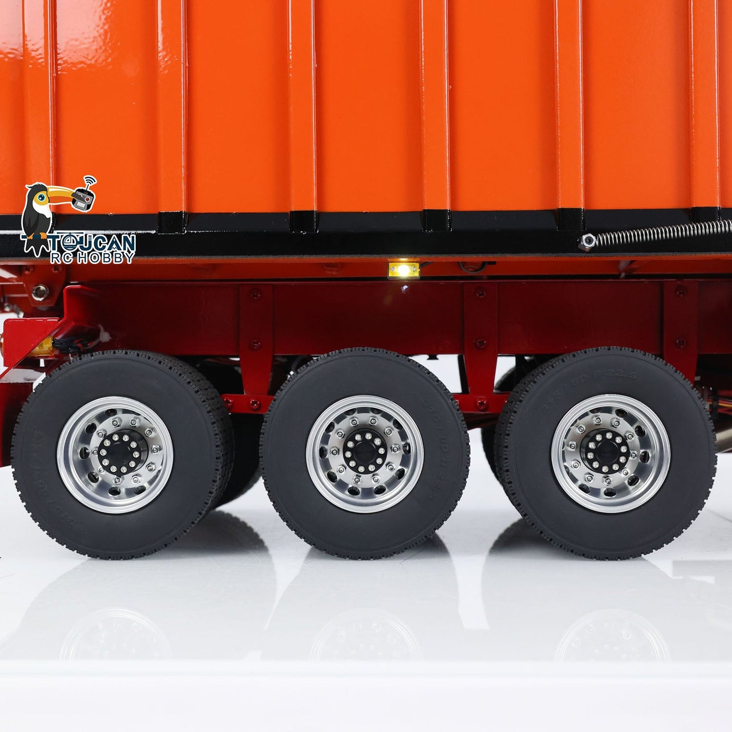 Pre-order US Stock 1/14 Metal 3 Axles Hydraulic Dump Trailer Electric Awning for RC Tractor Trucks Engineering Vehicle Model Pump ESC