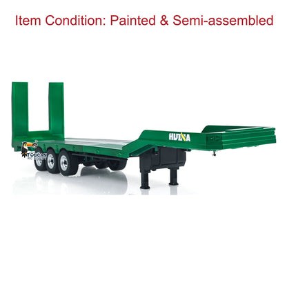 US Stock HUINA 1/18 Plastic Flatbed Semi Trailer 1502 for Radio Controlled Tractor Truck 1501 Electric Support Legs Battery No Light