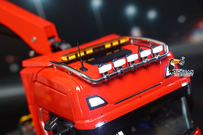 1/14 RC Truck Remote Control Tractor Truck 7-way Valves Hydraulic Crane 6x6 RC Lorry Car 3Speed Gearbox Axle Locks Light Sound System