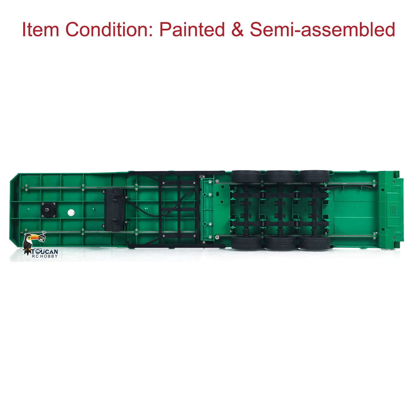 Fast Free Shipping for EU HUINA 1/18 Plastic Flatbed Semi Trailer 1502 for Radio Controlled Tractor Truck 1501 Electric Support Legs Battery No Light