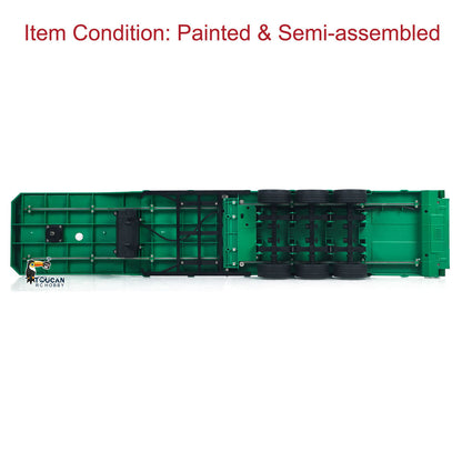 US Stock HUINA 1/18 Plastic Flatbed Semi Trailer 1502 for Radio Controlled Tractor Truck 1501 Electric Support Legs Battery No Light