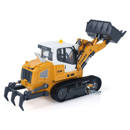 Fast Free Shipping for EU LR636 1/50 RC Tracked Loader Electric Lifting Radio Control Model Vehicle Metal Openable Bucket Tracks Ripper Soil Loosening Hook