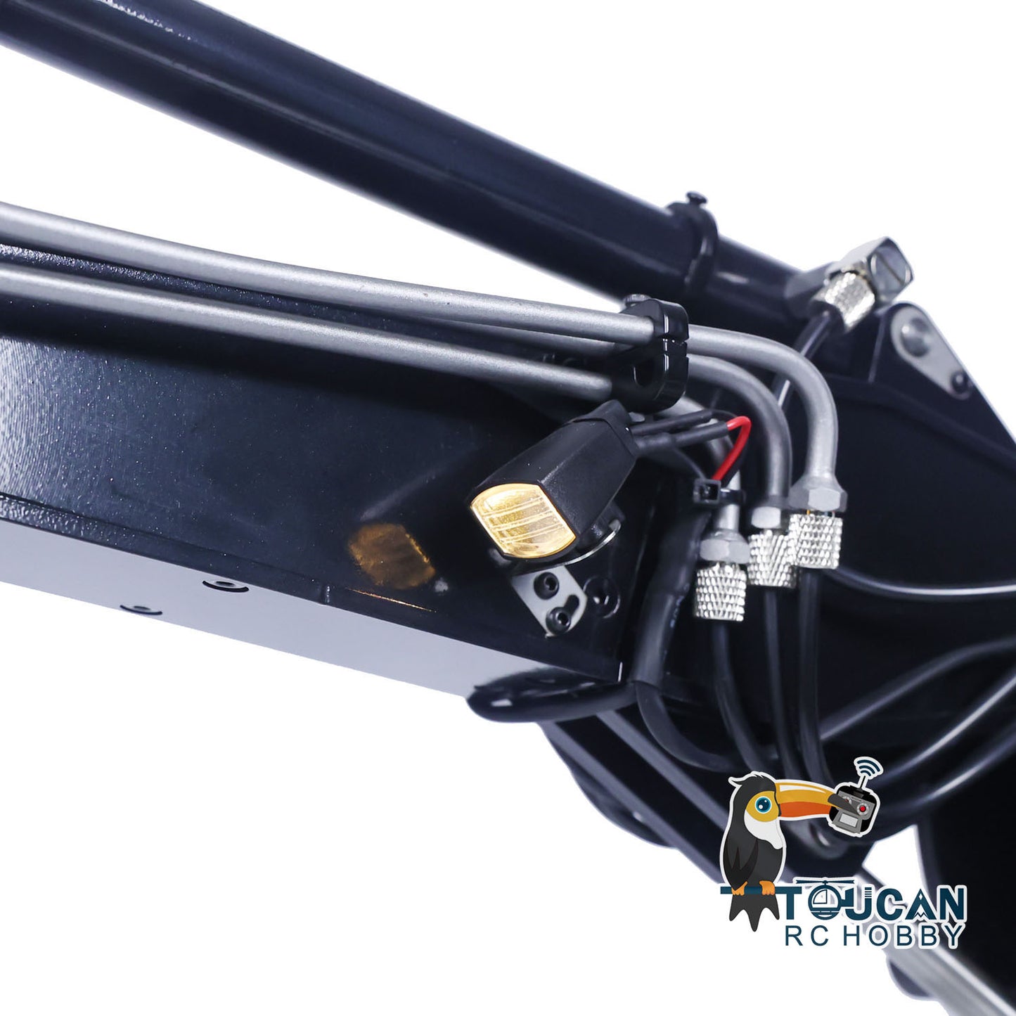 TOUCAN RC HOBBY MTModel EC380 Metal 1/14 RC Hydraulic Excavator 8-way Reversing Valve Clamshell Bucket Sound System for Digger Enthusiasts