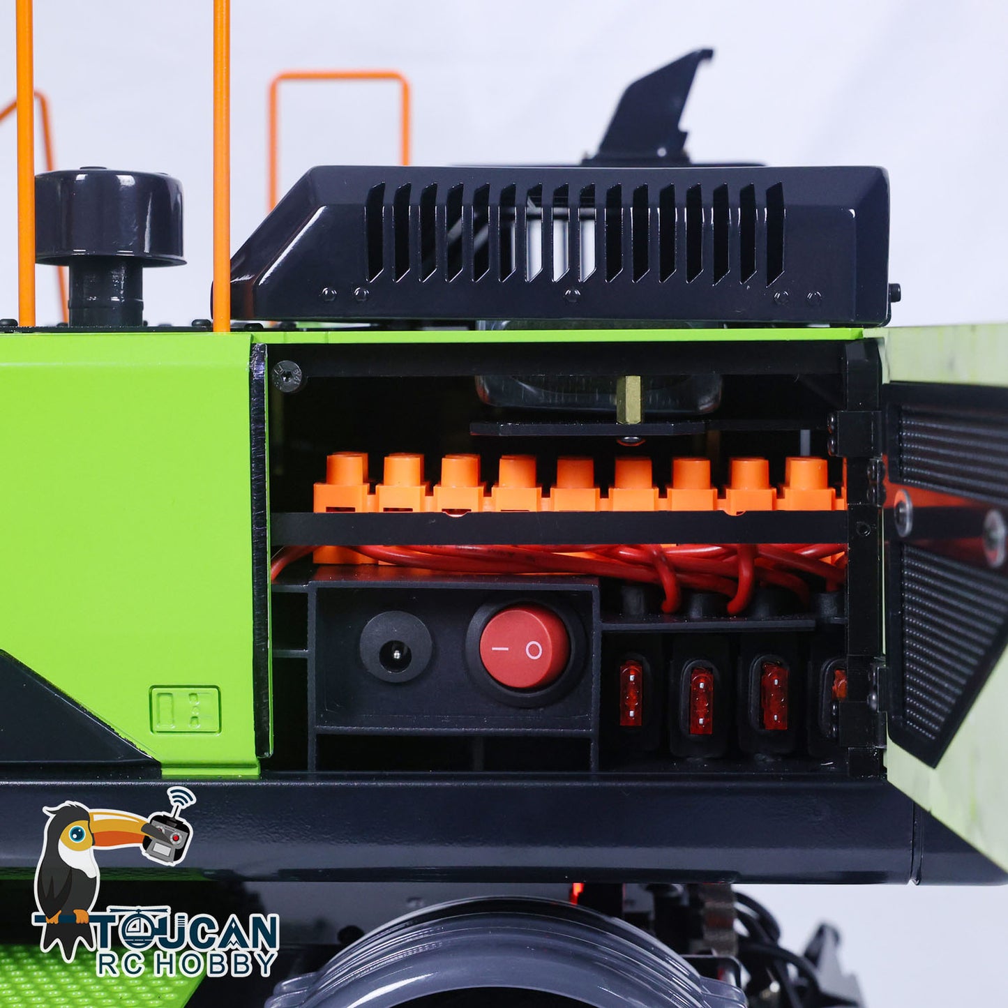 TOUCAN RC HOBBY MTModel EC380 Metal 1/14 3 Arms RC Hydraulic Excavator Tiltable Bucket 8-way Reversing Valve FlySky PL18EV Radio Controller Sound System for Adult