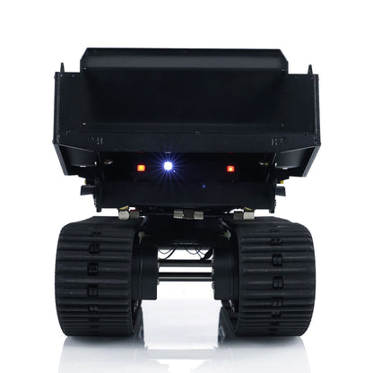 Metal 1/14 RC Hydraulic Crawler Dump Truck T14R Radio Controlled Tracked Tipper RTR Construction Vehicle ST8 Light Sound Battery
