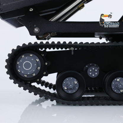 WKLC Metal 1/14 RC Hydraulic Crawler Dump Truck T14R Radio Controlled Tracked Tipper RTR Construction Vehicle ST8 Light Sound Battery