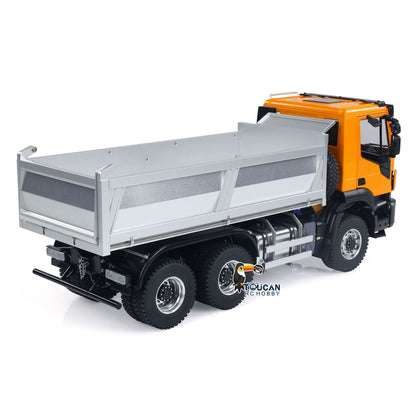 1/14 Hydraulic RC Dump Trucksx 2-speed Gearbox Remote Control Tipper Cars DIY Toy Hobby Model Gift Assembled Painted