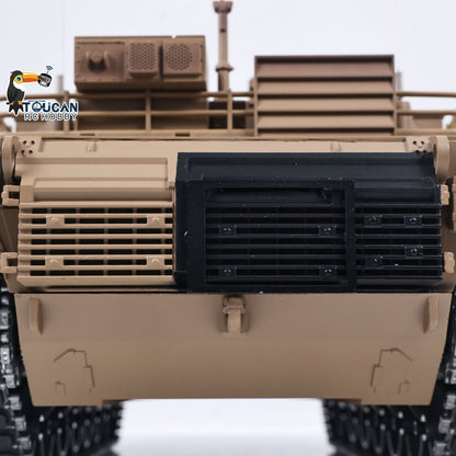 1/16 RC Main Battle Tank Abrams M1A2 Metal Chassis Wheels Steel Gearbox Turret 360 Rotation Barrel Recoil Elevation Battery