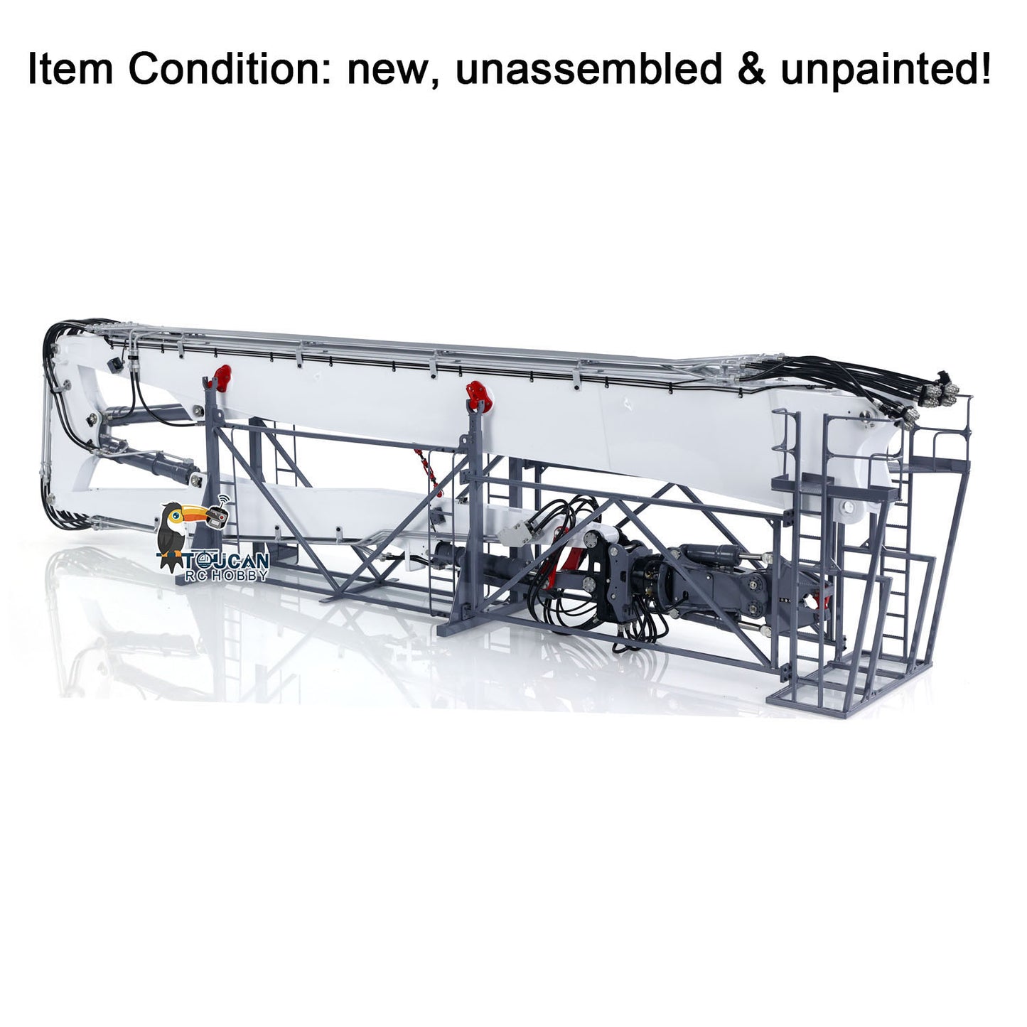 Second Hand LESU Metal 1/14 RC Full Hydraulic Excavator LR960 KIT DIY Demolition Arm Model