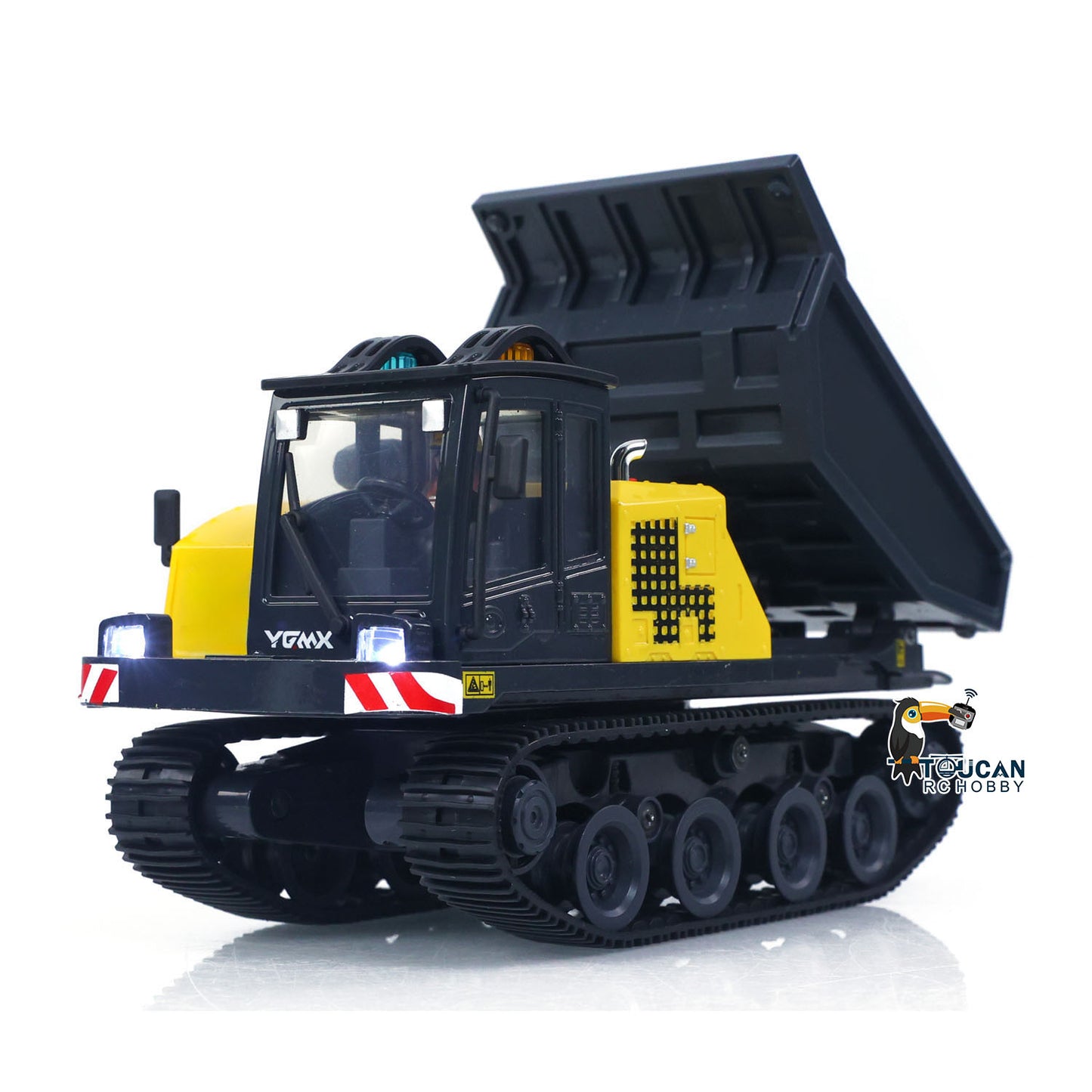 US Stock 1/50 T14R Panther RTR Electric RC Crawler Dump Truck Construction Vehicle Tracked Tipper Finished Model Toys Lights Sounds Unit