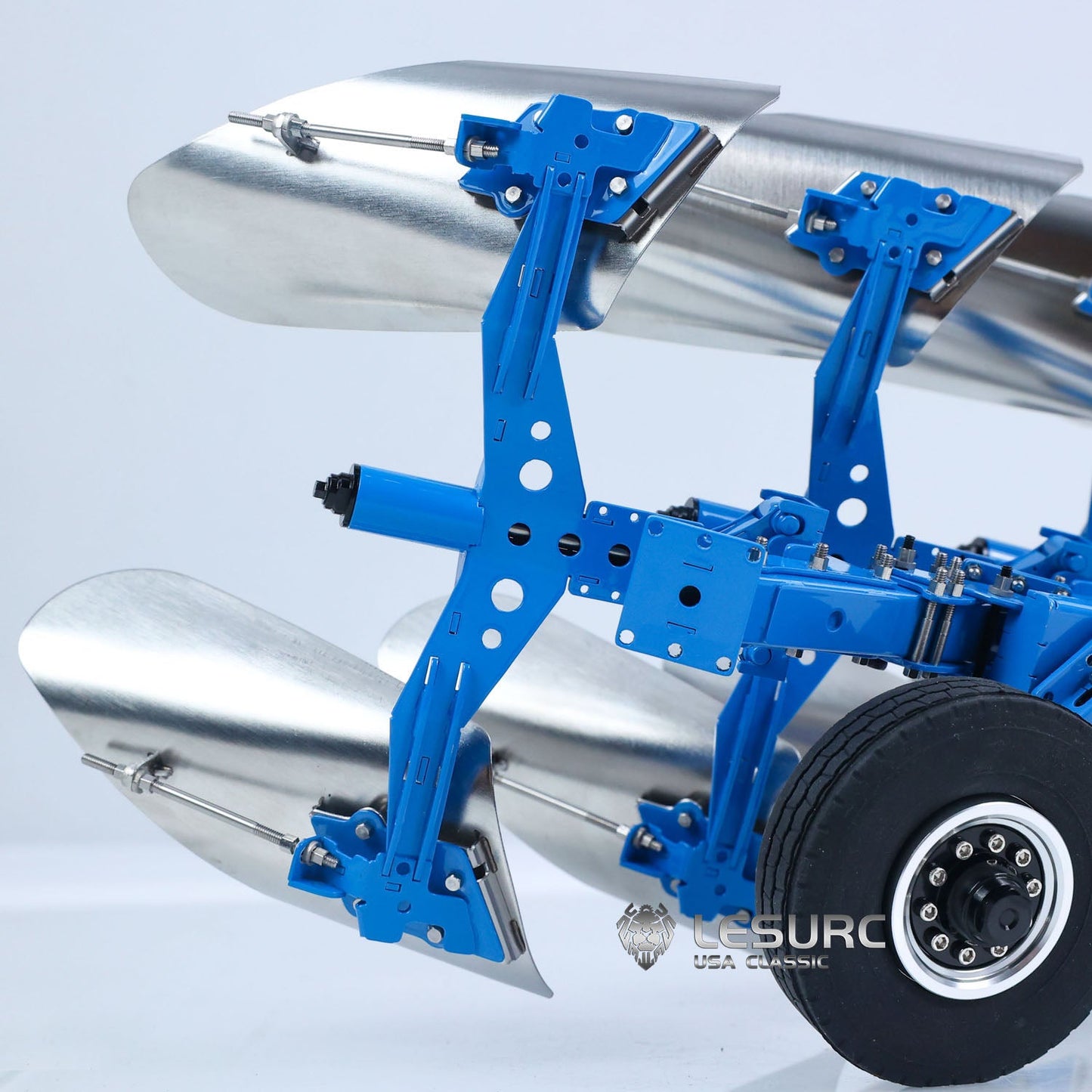 LESU C0072 1/14 Metal Hydraulic Mounted Reversible Plow Upgrade Attachment for AOUE 1050 RC Walking Tractor Agricultural Vehicle Model