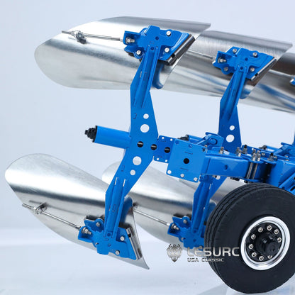 LESU C0072 1/14 Metal Hydraulic Mounted Reversible Plow Upgrade Attachment for AOUE 1050 RC Walking Tractor Agricultural Vehicle Model